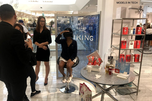 Product demonstration at an event
