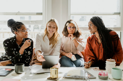 CEO and her diverse team
