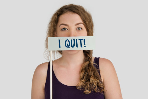 Top employee resigning from her job
