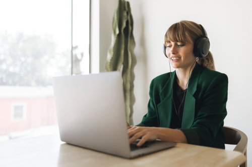 Parent using school communication platform