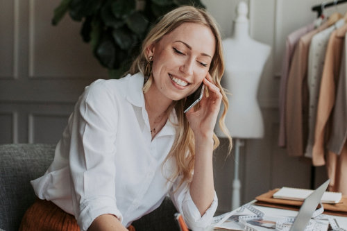 Happy businesswoman