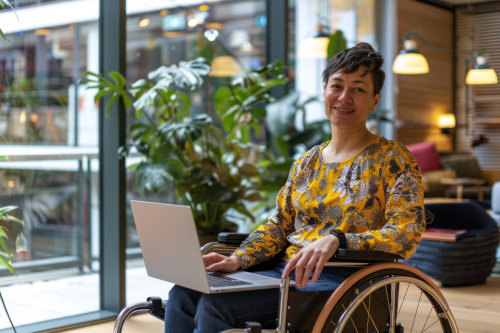 Businesswoman with disability
