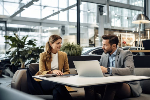Business people using Car Rental CRM