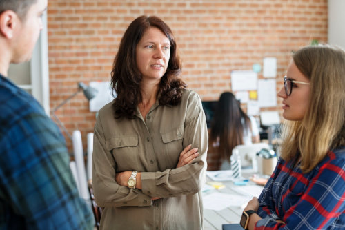 Startup team discussing expansion