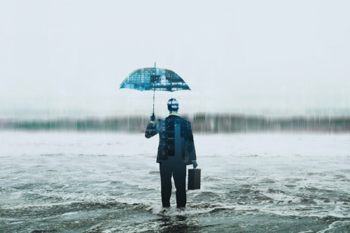 Businessman in recession