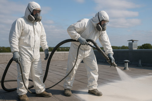 Applying polyurea coating